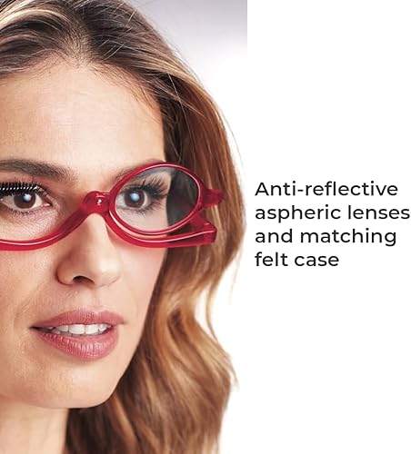 Miniatura 6 de SAGEFINDS Gafas de maquillaje con aumento 250, Rojo -