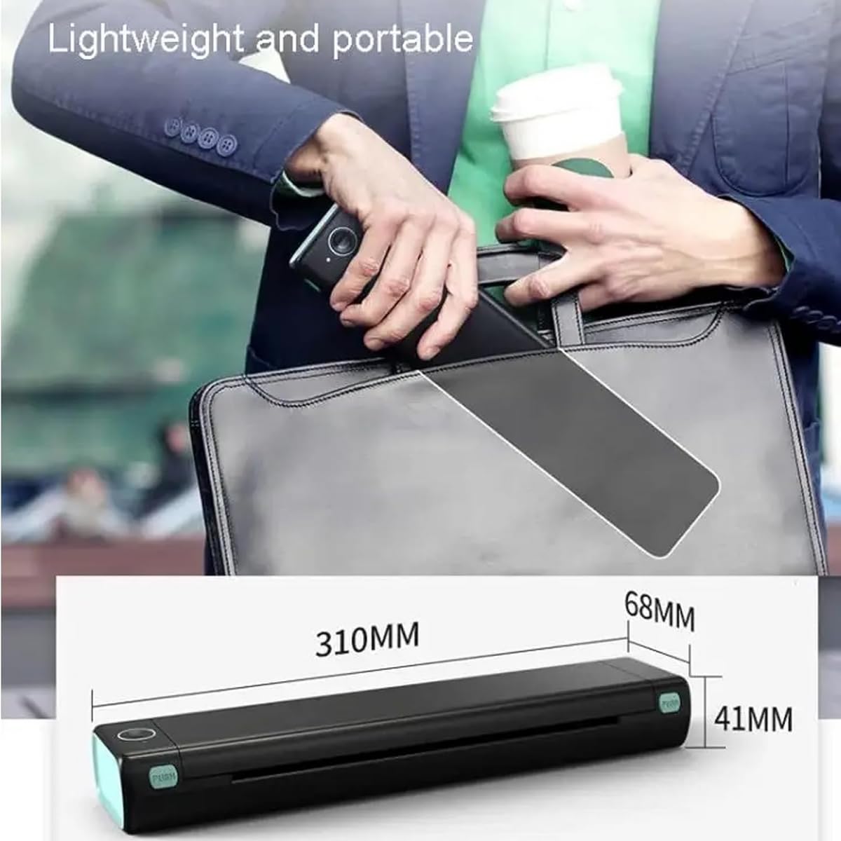 Stampante a trasferimento Termico A4, Stampante a Colori Tutto in Uno, Stampante Multifunzionale per Viaggi, Mobile Office e Home