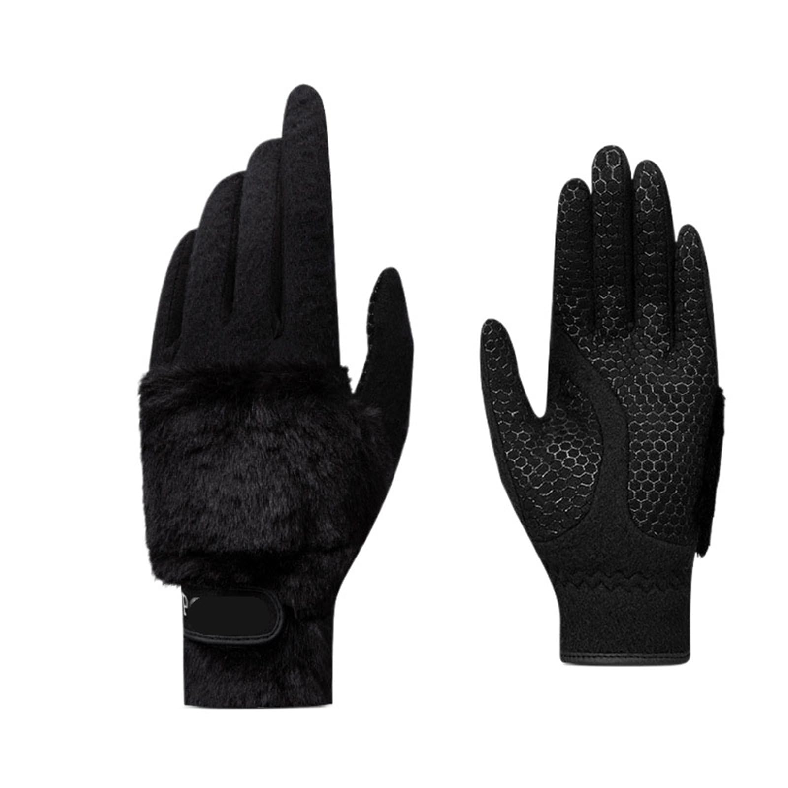 Kompatibel für PGM Damen Golfhandschuhe 1 Paar, Herbst & Winter Plüsch verdicktes Kaninchenähnliches Fell Warme Thermohandschuhe