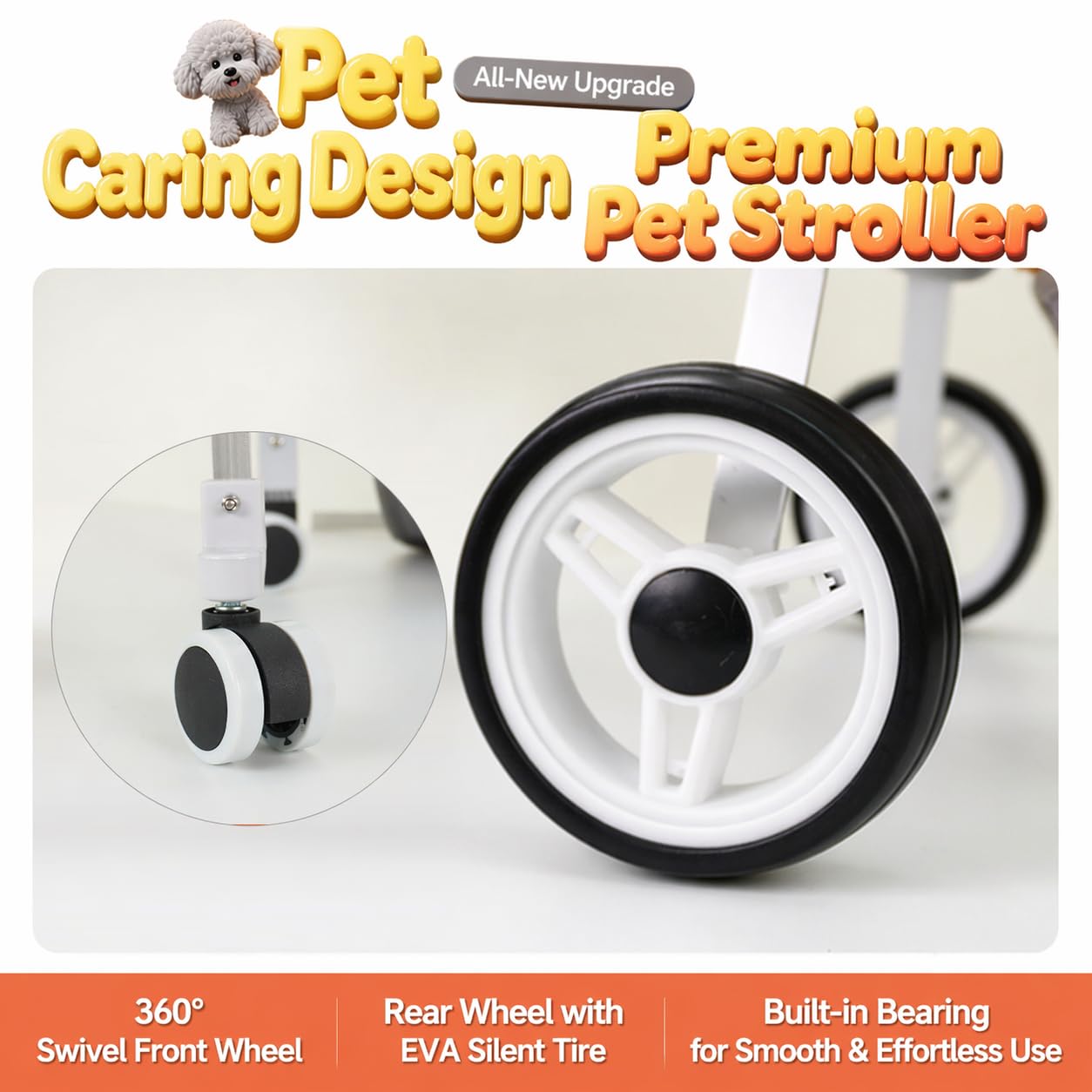 Silla De Ruedas para Perros,4 Ruedas para Silla Ruedas Perro XS | Para Perros Discapacitados Y Ancianos,Ayuda Ajustable Para La Movilidad De Mascotas,Ligera Y Estable