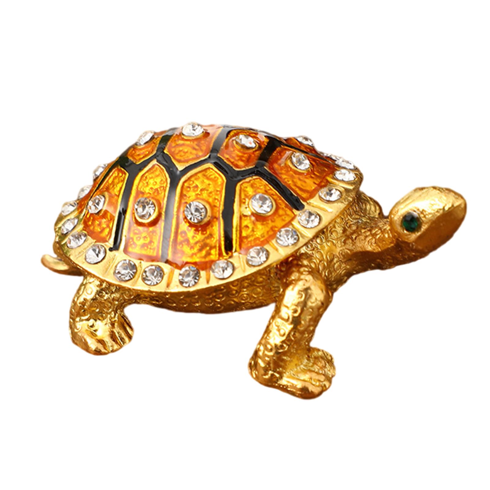 Mekalero Gold. Ornate Turtles Shape Metal Jewelry Case Decorative Homes Accent Storage Solution With Secure Closure Vintage Turtles Jewelry Box