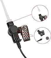 Vista 7 de Auriculares con micrófono PTT compatibles con Kenwood NX-200 NX-210 NX-300 NX-3300 TK-280 TK-290 NX5200 NX-5300-K2 P25 Walkie Talkie Radio