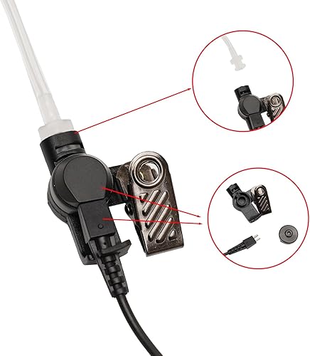 Miniatura 7 de Auriculares con micrófono PTT compatibles con Kenwood NX-200 NX-210 NX-3300 TK-3180 NX5200 TK-5210 NX-5300-K2 NX-300 P25 K2 Walkie Talkie Radio