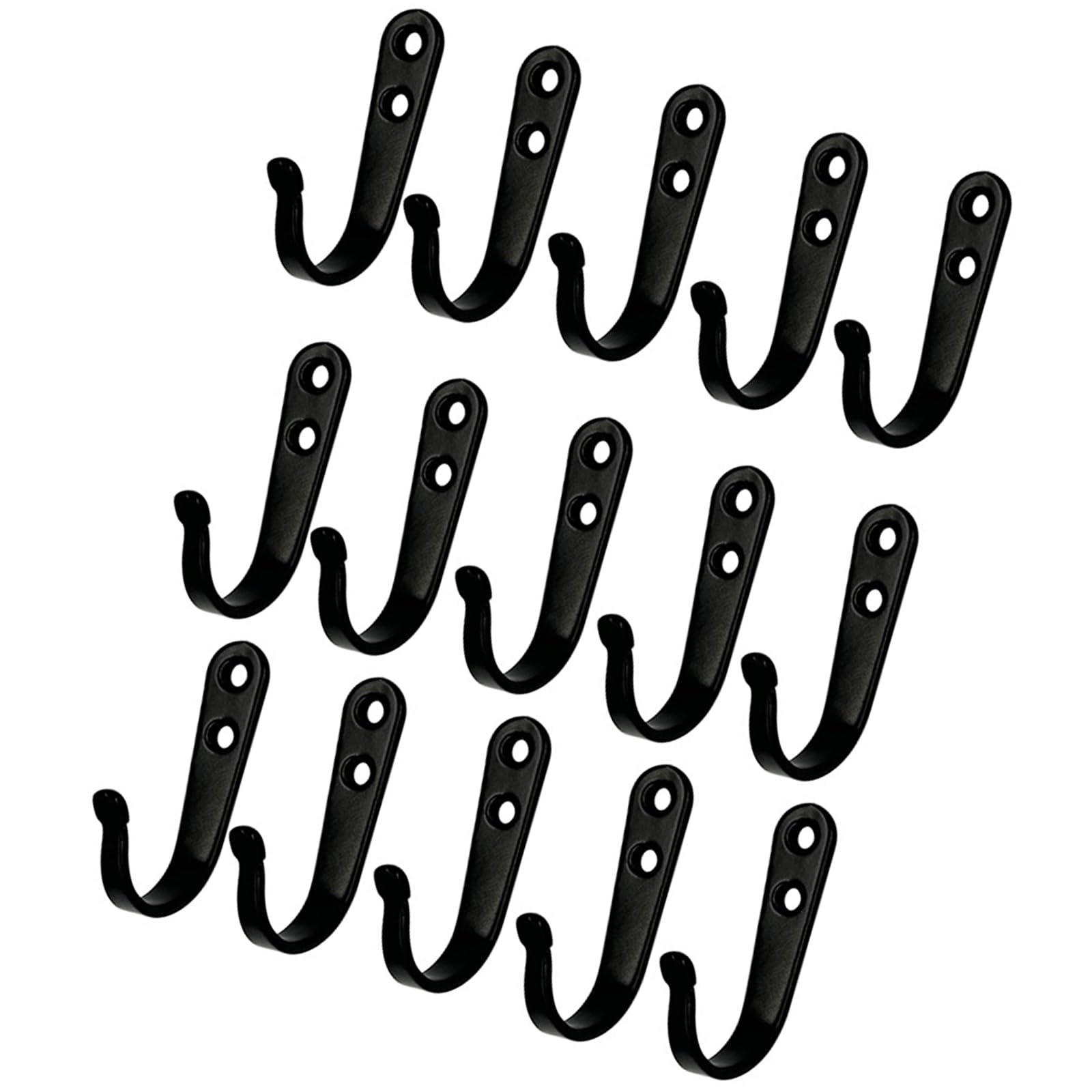 CUNZJIA Wall Mounted Coat Hook Carbon Steel Coat Hanger Heavy Duty Robe Hook with Screws Metal Hanger for Scarf, Bag, Towel,