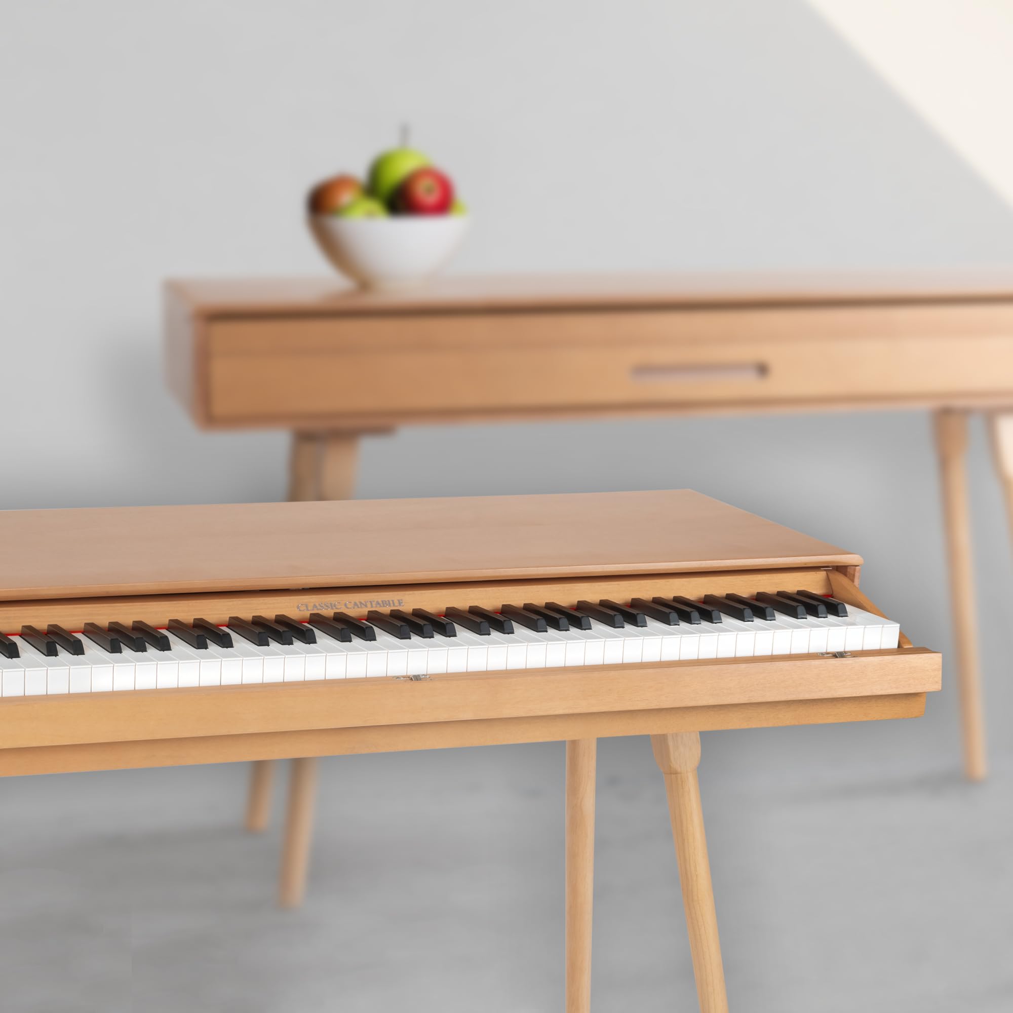 Classic Cantabile DP-730 OK - Pianoforte Digitale 88 Tasti pesati Tastiera Ponderati Azione del Martello - Tavolo con pianoforte elettrice incorporato - Con leggio e pedaliera - USB MIDI - Quercia