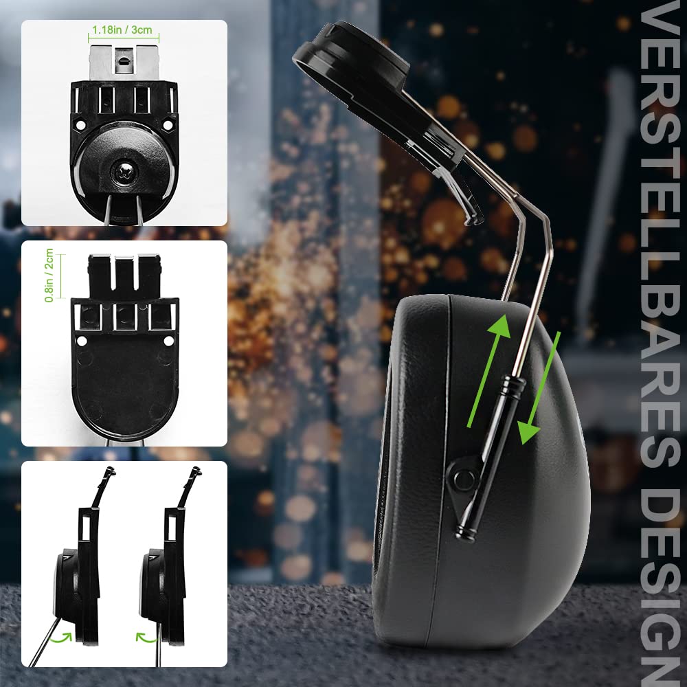 GREEN DEVIL VOLTEK Vent AIR Set - Höhenarbeits-Schutzhelm EN12492 Zertifiziert + Passiver Gehörschutz SNR 32dB + Klares Ersatzvisier EN166