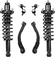 Vista 293 de Detroit Axle - Kit de puntales delanteros para Ford 2000-2004 Focus 2 puntales con muelle helicoidal 2 brazos de control inferiores con rótulas 2001