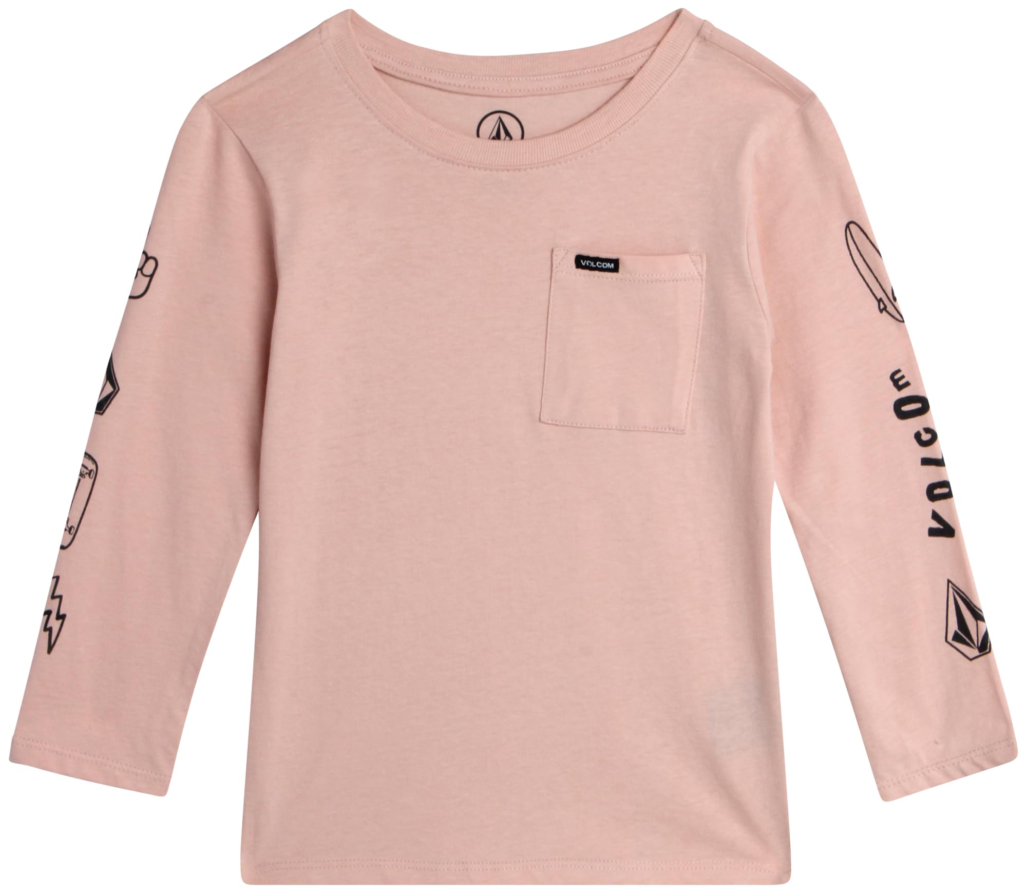 Volcom Set di pantaloni da bambino – 2 pezzi camicia in jersey a maniche lunghe e pantaloni da jogging in spugna francese abbigliamento da gioco per neonato/bambino (12M-7)