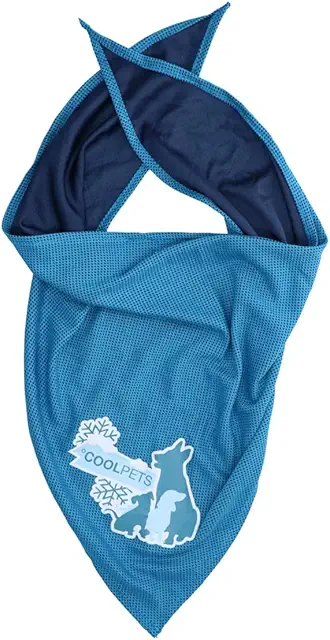 Gilet Rafraîchissant pour Chien M – Collier Frais Tour de Cou 38-46 cm – Bleu