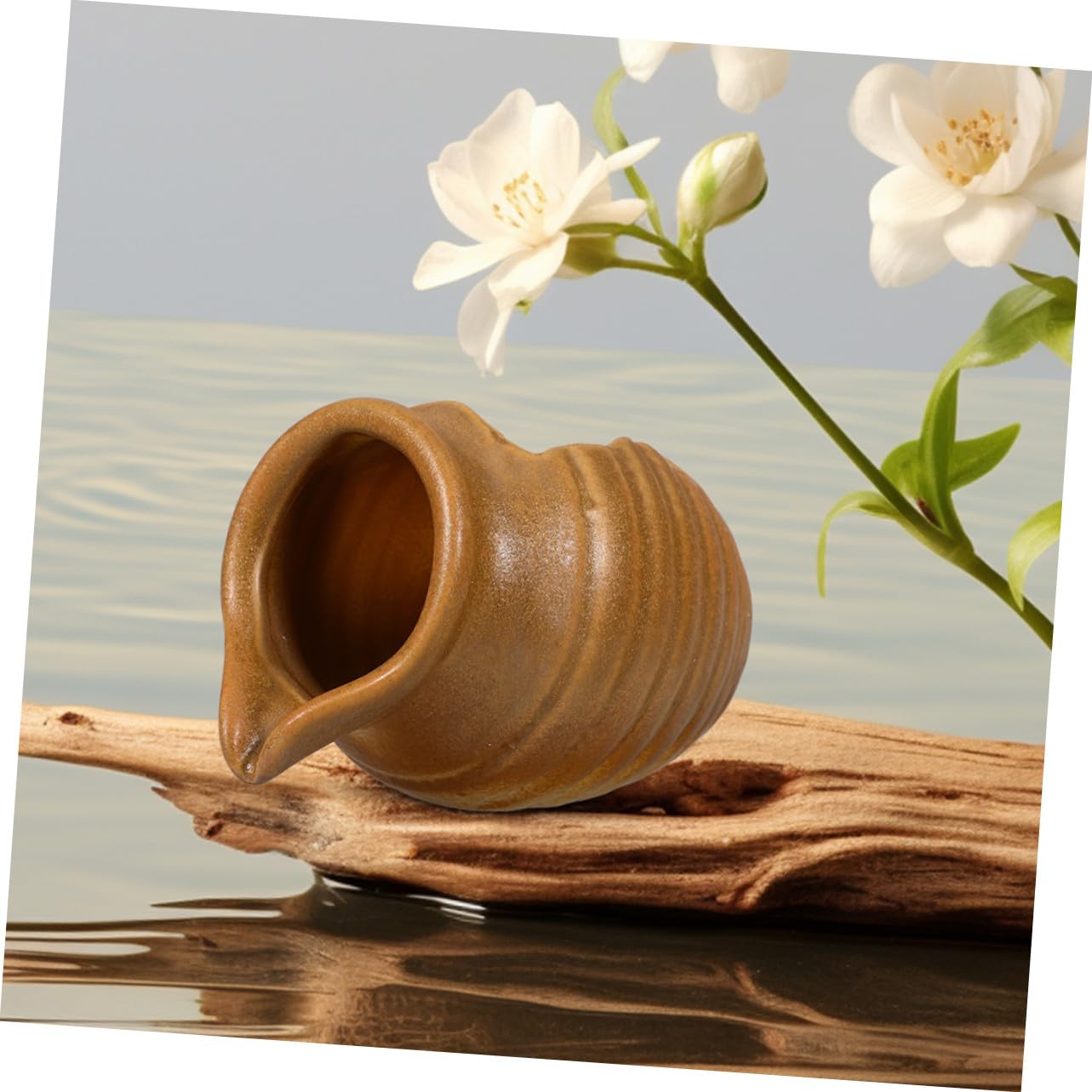 iplusmile Vaso Cascata in Ceramica Decorazione Per Esterni e Interni Vaso Fontana D'acqua Laghetto Per Aree Verdi Cascata Fai Da Te