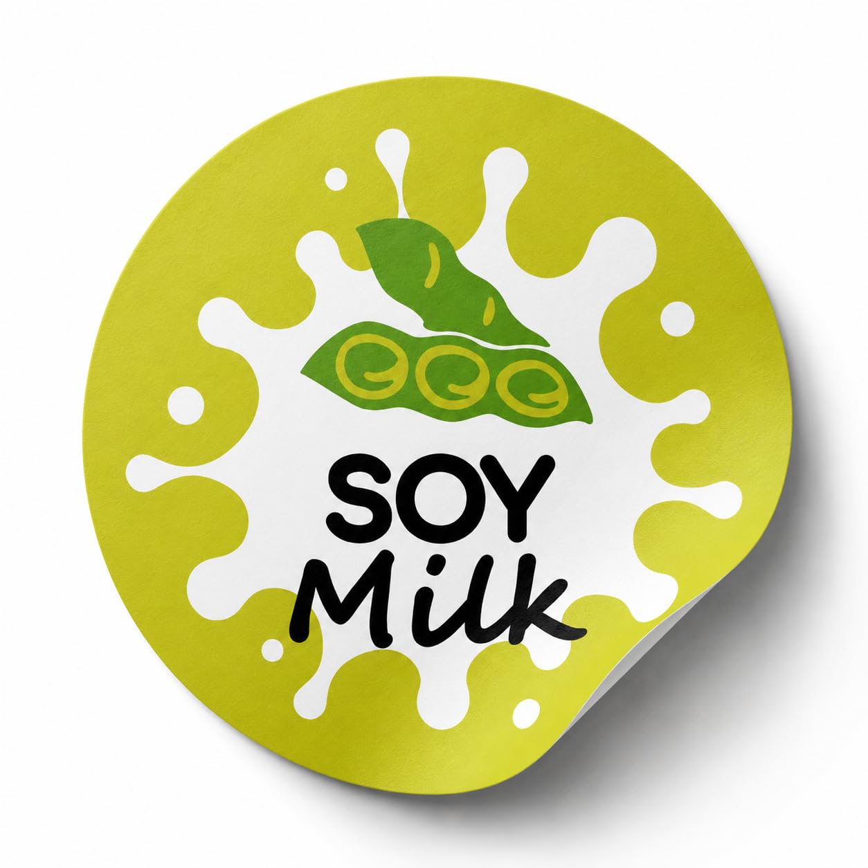 480pcs Soy Milk Coffee Shop Barista Cafe Alternative Milk Labels Stickers 20mm