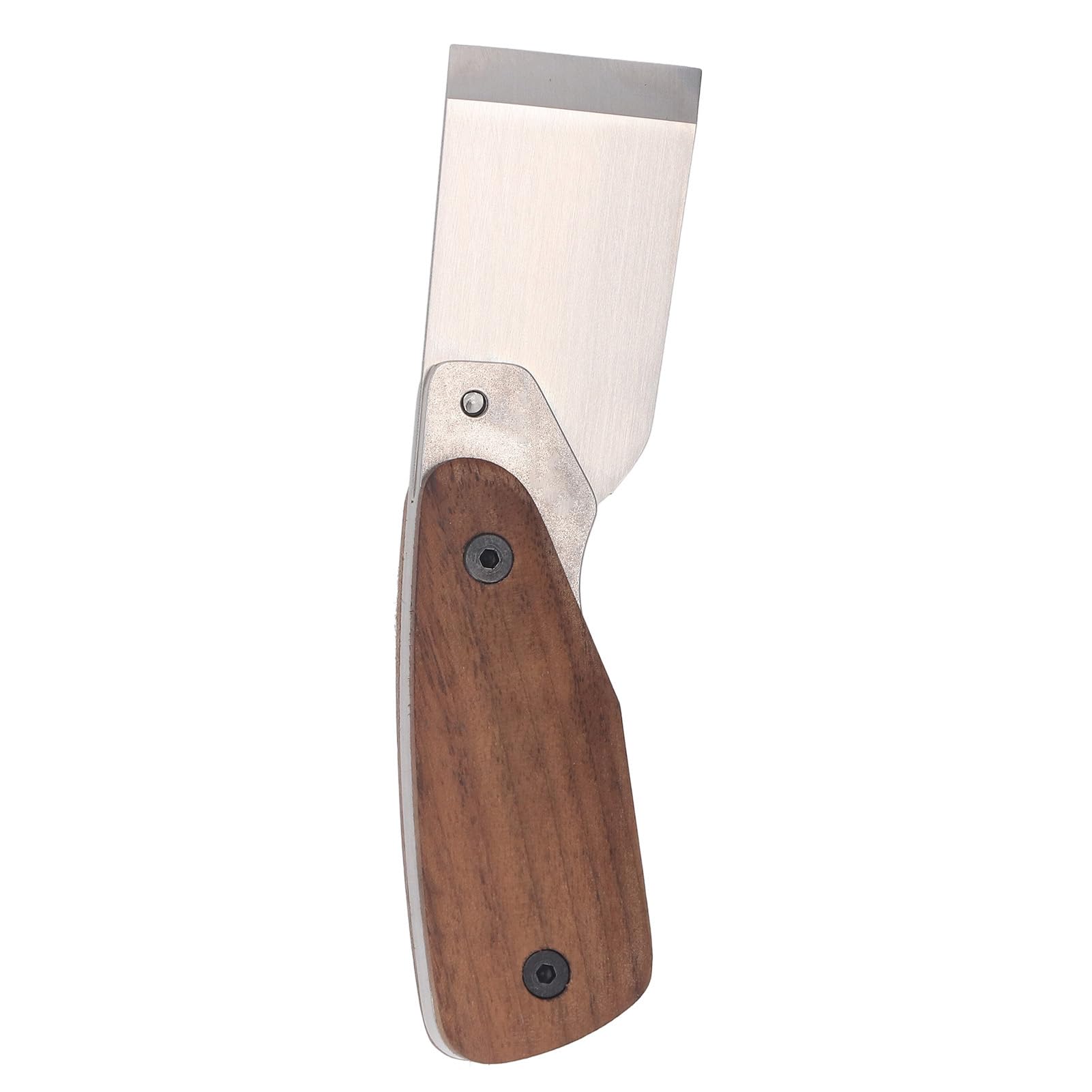 Greensen Strumento di Taglio in Pelle, Coltello Artigianale con Manico in Legno di Noce, Taglierina Scivolo Ergonomica per Funzionamento Fai - -te, Lama Acciaio Inossidabile 304 con Legno Sandalo,