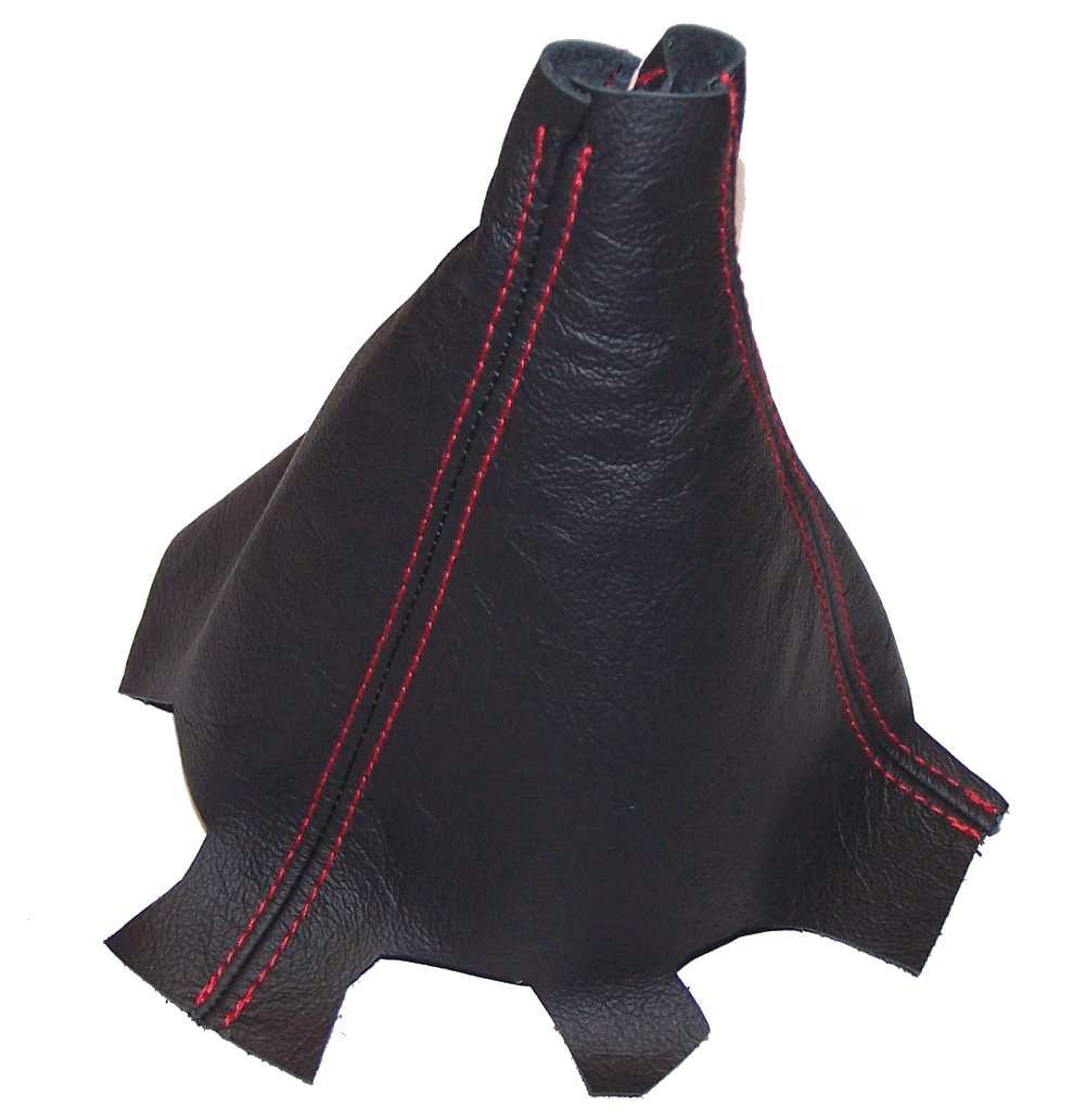 The Tuning-Shop Ltd for Honda CR-Z 2010-15 Manual Shift Boot Black Leather with Red Stitching