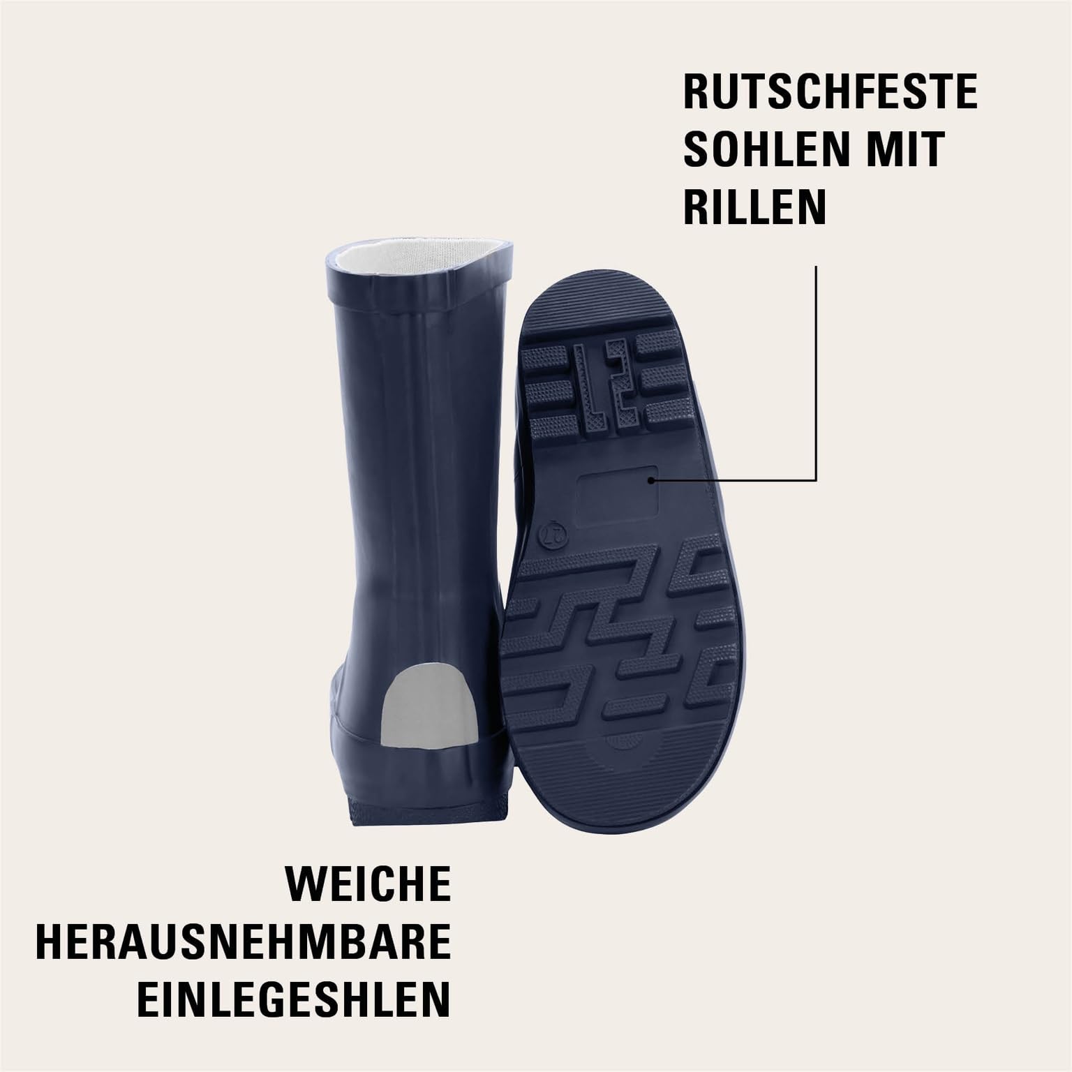 Mikk-line Gummistiefel Kinder | Regenstiefel mit Reflektierenden Details - Wasserdichte Kinderstiefel, Leicht und Rutschfest | Komfortable Allwetter Kinderstiefel