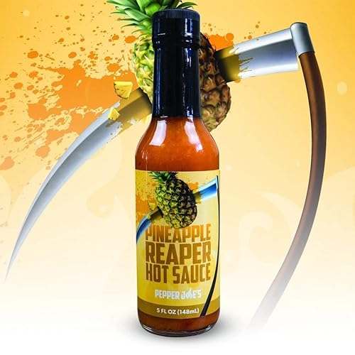 Miniatura 7 de Pepper Joe's Pineapple Reaper - Salsa picante de Carolina Reaper de primera calidad, hecha con chile picante y piña madura más picante del mundo, 5