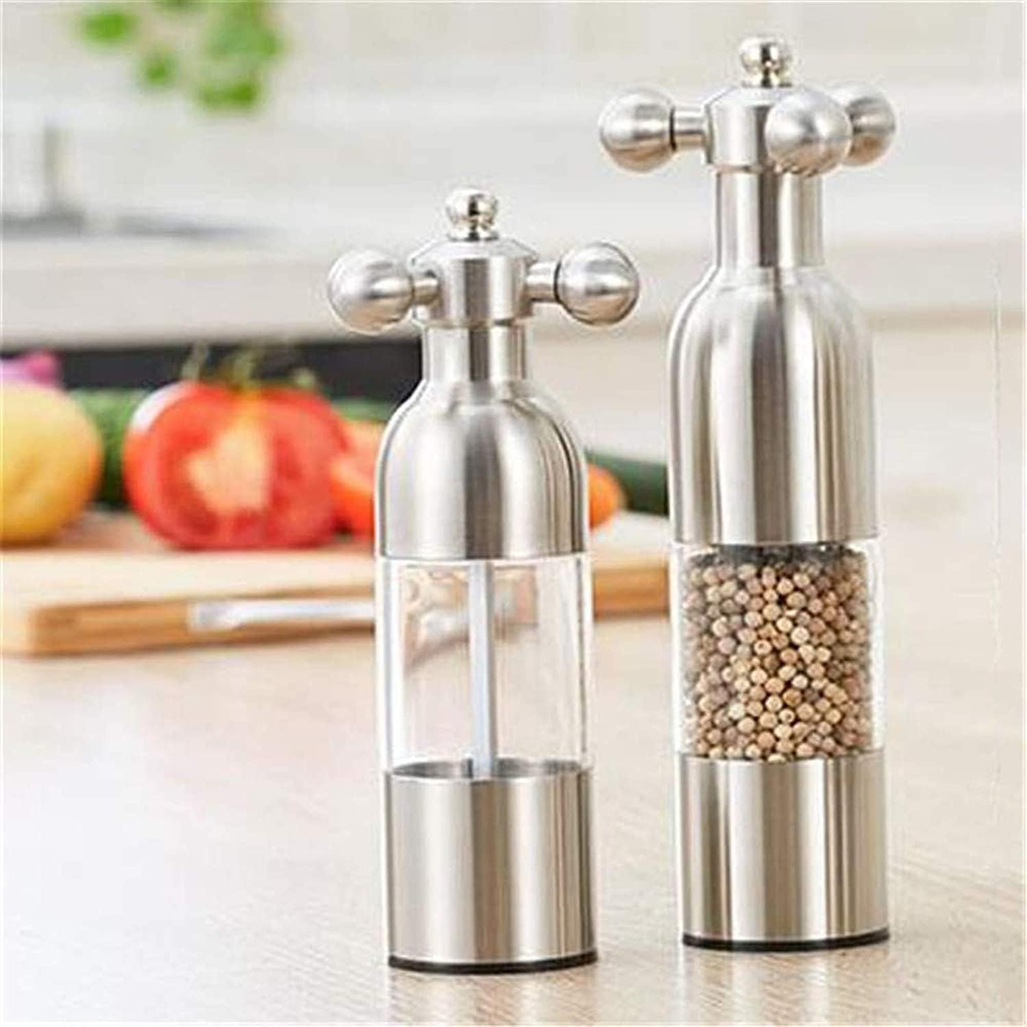 Stainless Steel Grinder Manual Salt and Pepper Mill Ceramic core Sesame Spice Grinder Gadgets Home Kitchen Tools