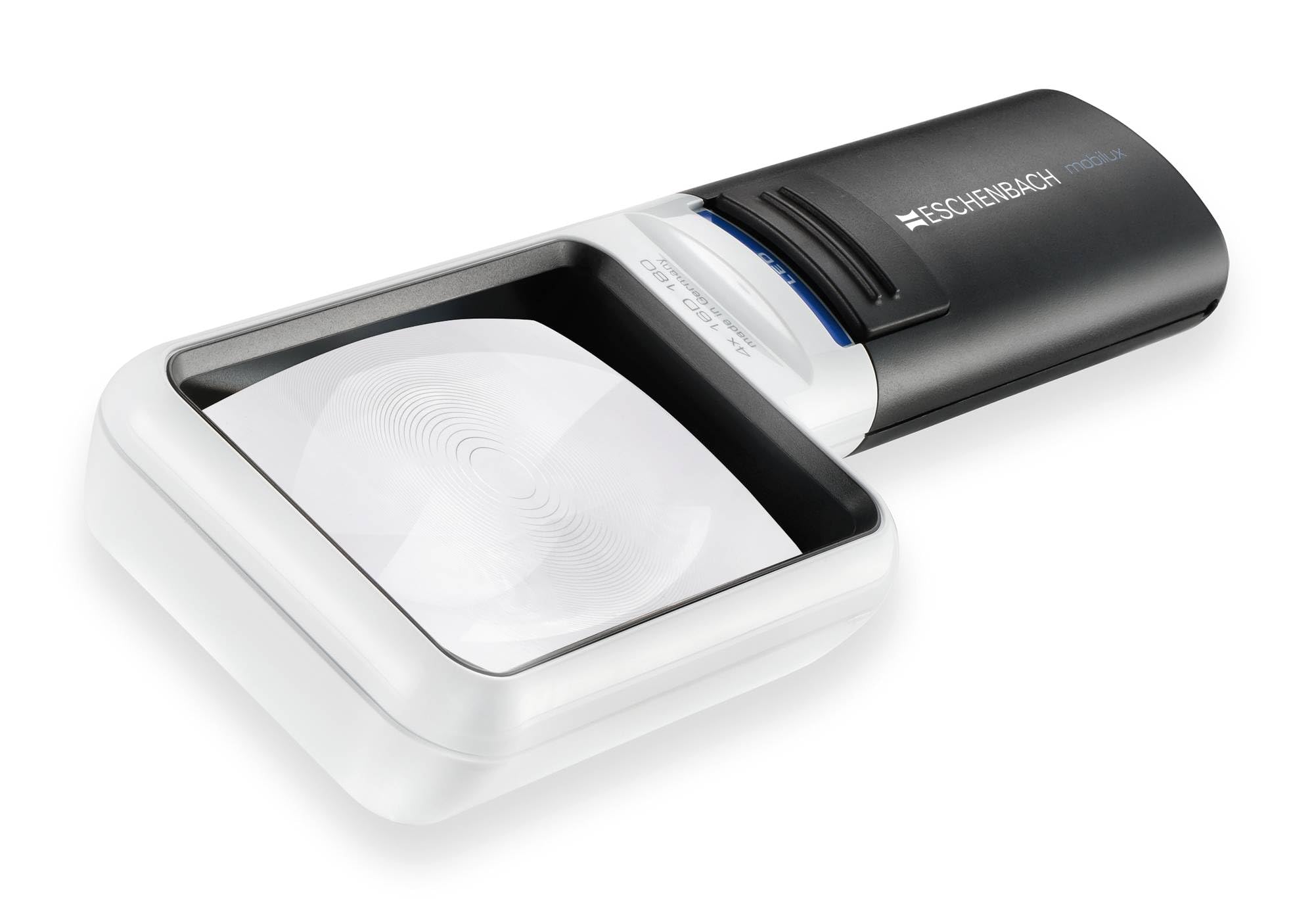 Eschenbach Optik Handlupe mobiluxLED mit LED-Beleuchtung und 4X-Vergrößerung Linsengröße: 75x50mm - Made in Germany