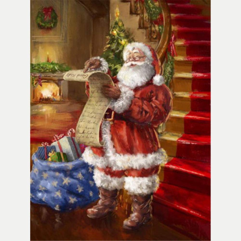 Peinture diamant 5D Noël pour décorer le mur du salon en famille cet hiver