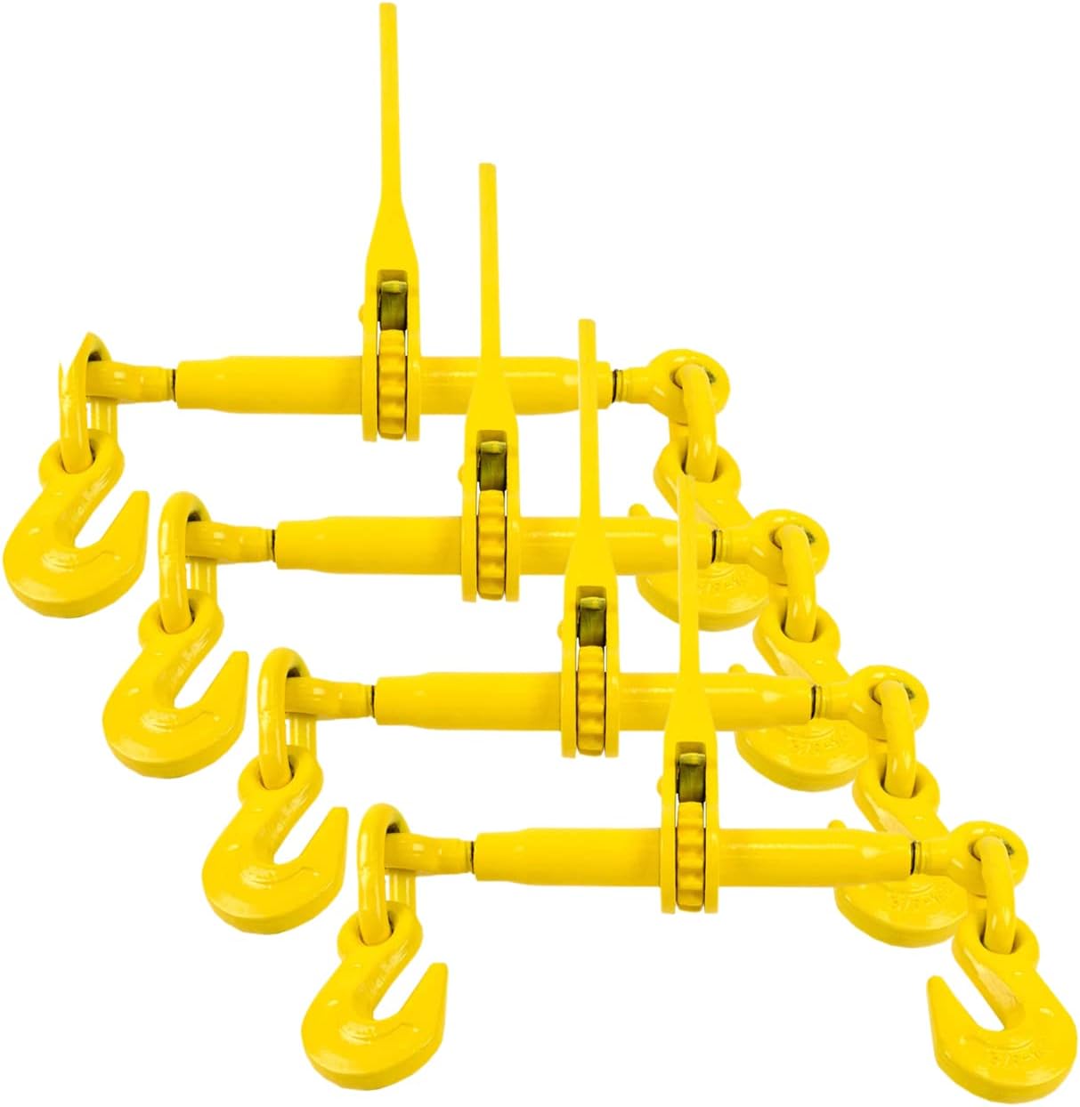 Mytee Products (4 Pack 5/16"3/8" Heavy Duty Ratchet Lever Load Binder w/Grab Hooks