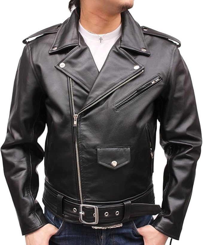 Amazon | [皮の但馬屋] ライダースジャケット Mo-Lawzレザー