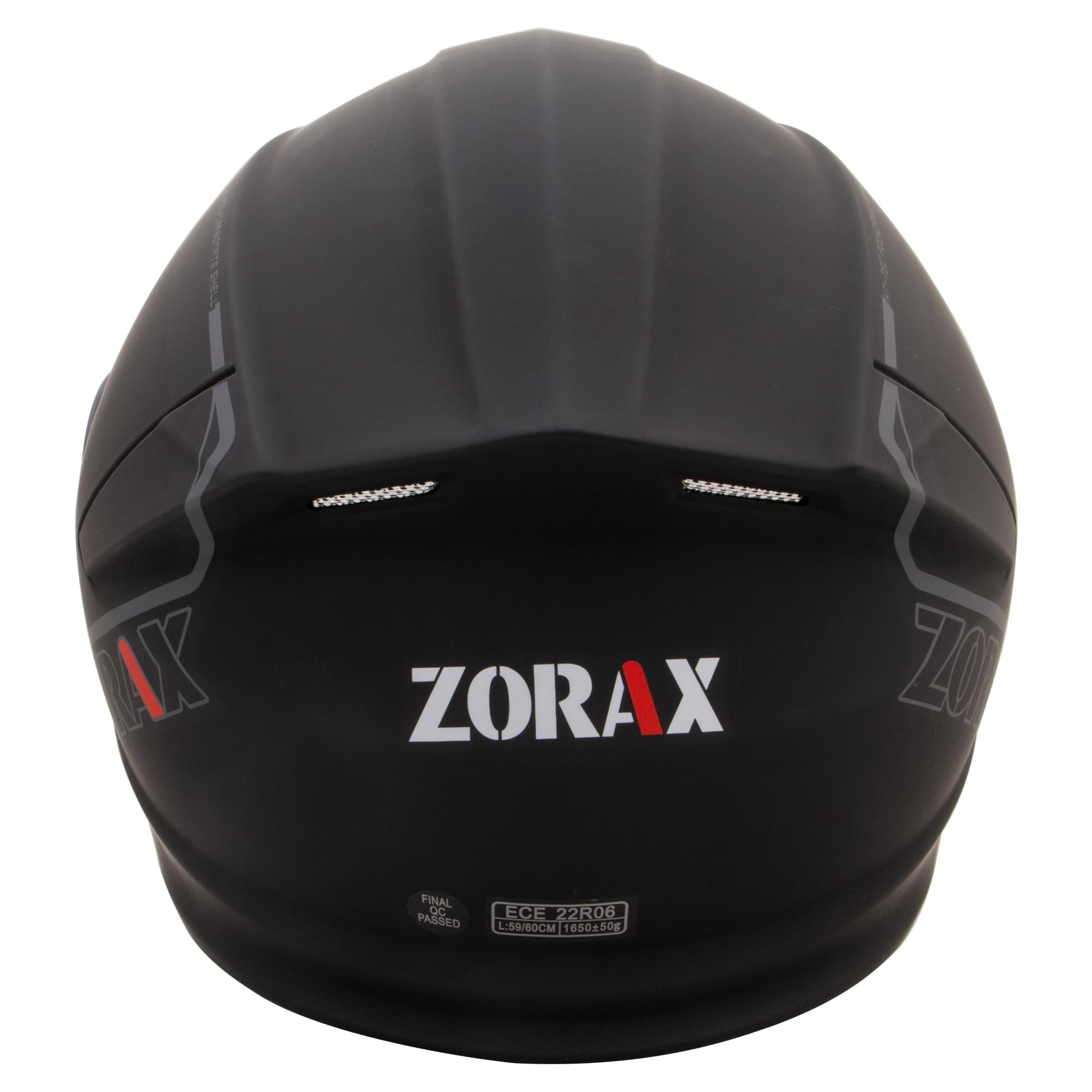 Zorax Nero Opaco/Argento XS (53-54cm) ZOR-838 Casco Modulare Integrale Moto Doppia Visiera Donna e Uomo ECE 2206 Omologato