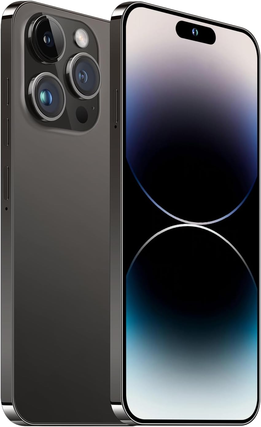 A14 Pro Max Cell Phone, 5G Unlocked Smartphone 6GB+256GB Smartphone Android 13, 6000mAh Battery, 6.82" FHD+ Display 120Hz 64MP Camera (Black)