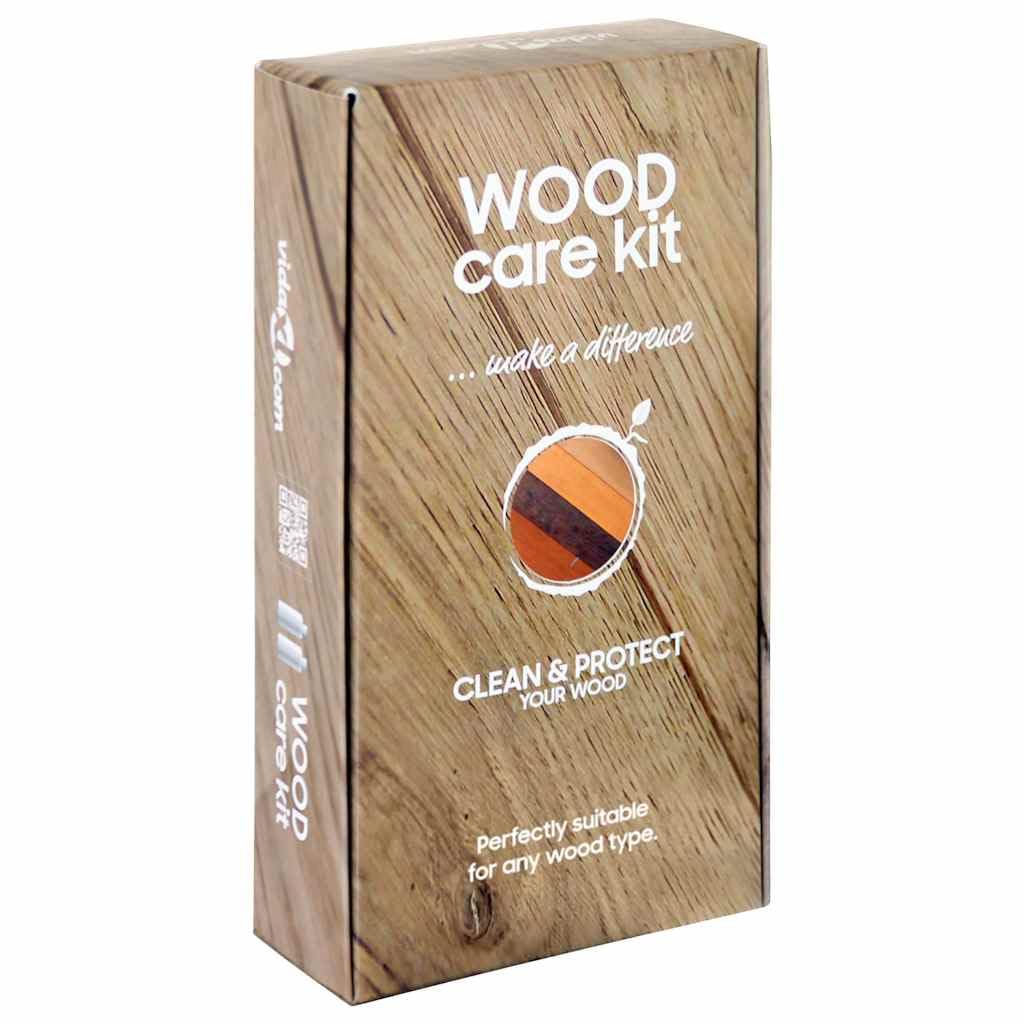 Care Kit - Set per la cura del legno, 2 x 250 ml, per la lucidatura dei mobili, la cura del legno, lozione, olio, balsamo, spray per la cura, detergente, legno massiccio, tavolo, armadio