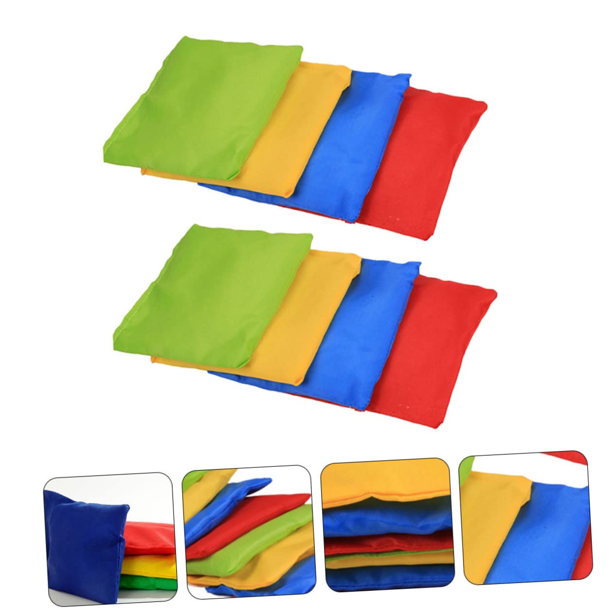 Vaguelly Kids Sandbag Game 8 Pcs Bean Bag Toys Fun Sandbags for Children Random Color