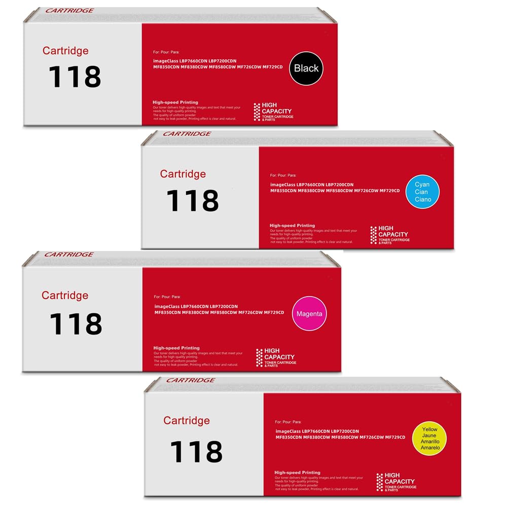 118 Toner Cartridge Replacement for Canon 118 Toner Cartridge CRG118 CRG 118 for Canon Color ImageCLASS MF8580dw MF644Cdw LBP622Cdw MF641Cw MF644