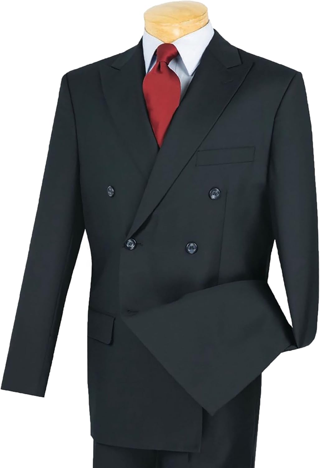 Men's Double-Breasted Classic-Fit Vinci Suit w/Flex Waist, Multiple Colors, Sizes 36S-62L - New