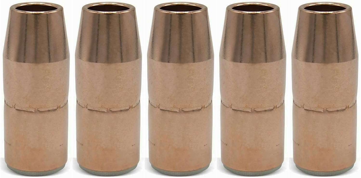 N-A5800C Nozzle For Miller AccuLock S Large 5/8" Flush Fit D-MA250 Diffuser and AccuLock S Contact Tips (5-PK)