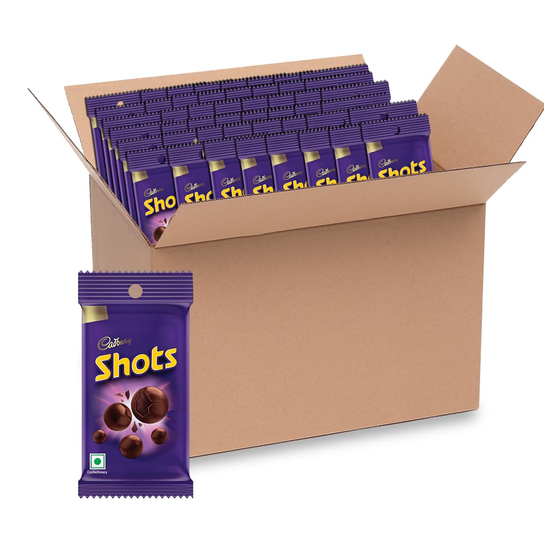 Cadbury Dairy Milk Chocolate Shots Balls, 14.4 g (Pack of 48).