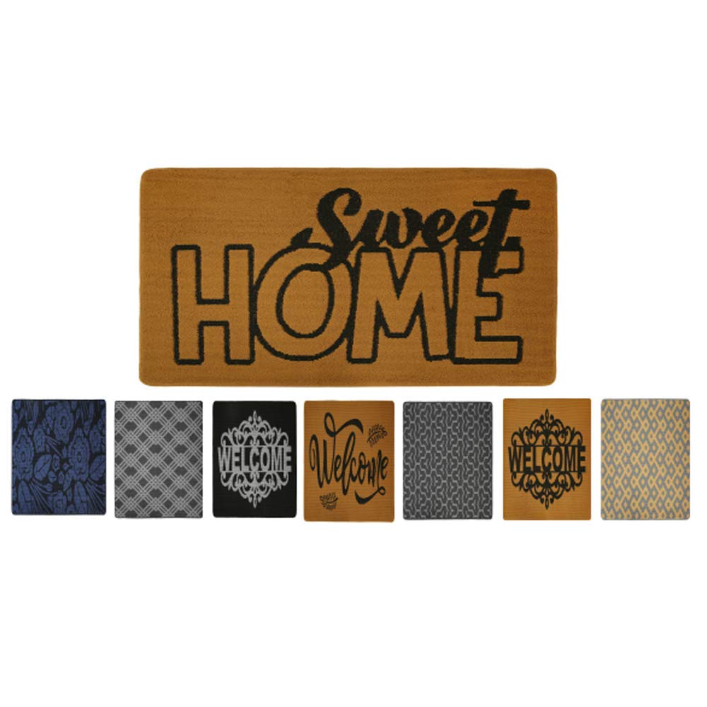 metaball Indoor Doormat Rubber Backing Non-Slip Door Mat Absorbent Resist Dirt Entrance Front Door Area Rug Machine Washable Low-Profile Modern Lifestyle Carpet (17"×30", Sweet Home)