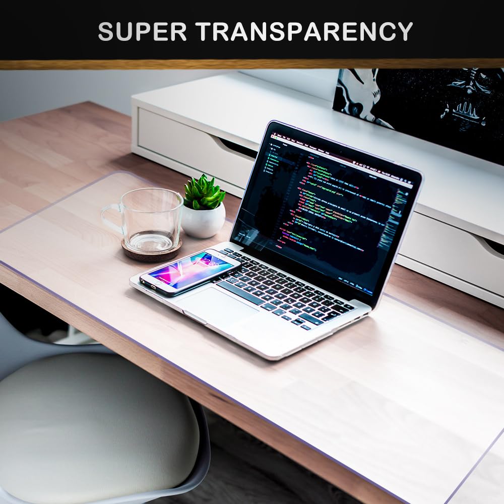 Writing Table Protector Snapklik.com : 16x32 Inch Clear Plastic Table Protector PVC Office ...