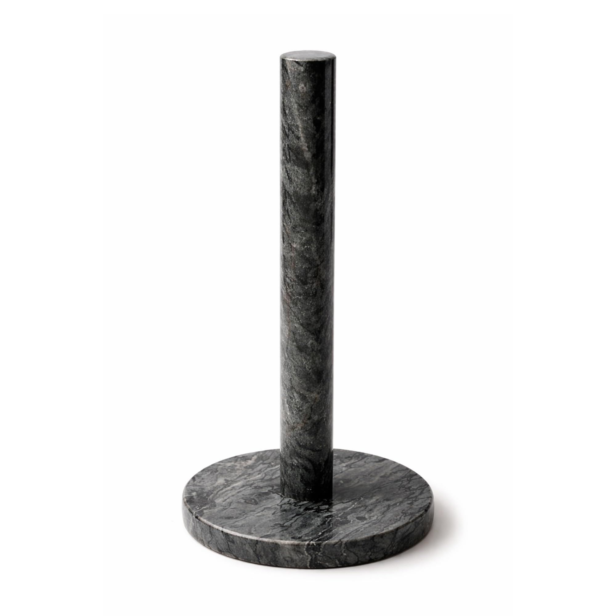 Marble Kitchen Roll Holder – Black by Silk Route Home