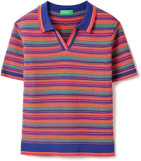 United Colors of Benetton Regular Fit Johny Collar Striped Polo T-Shirt Multicolour