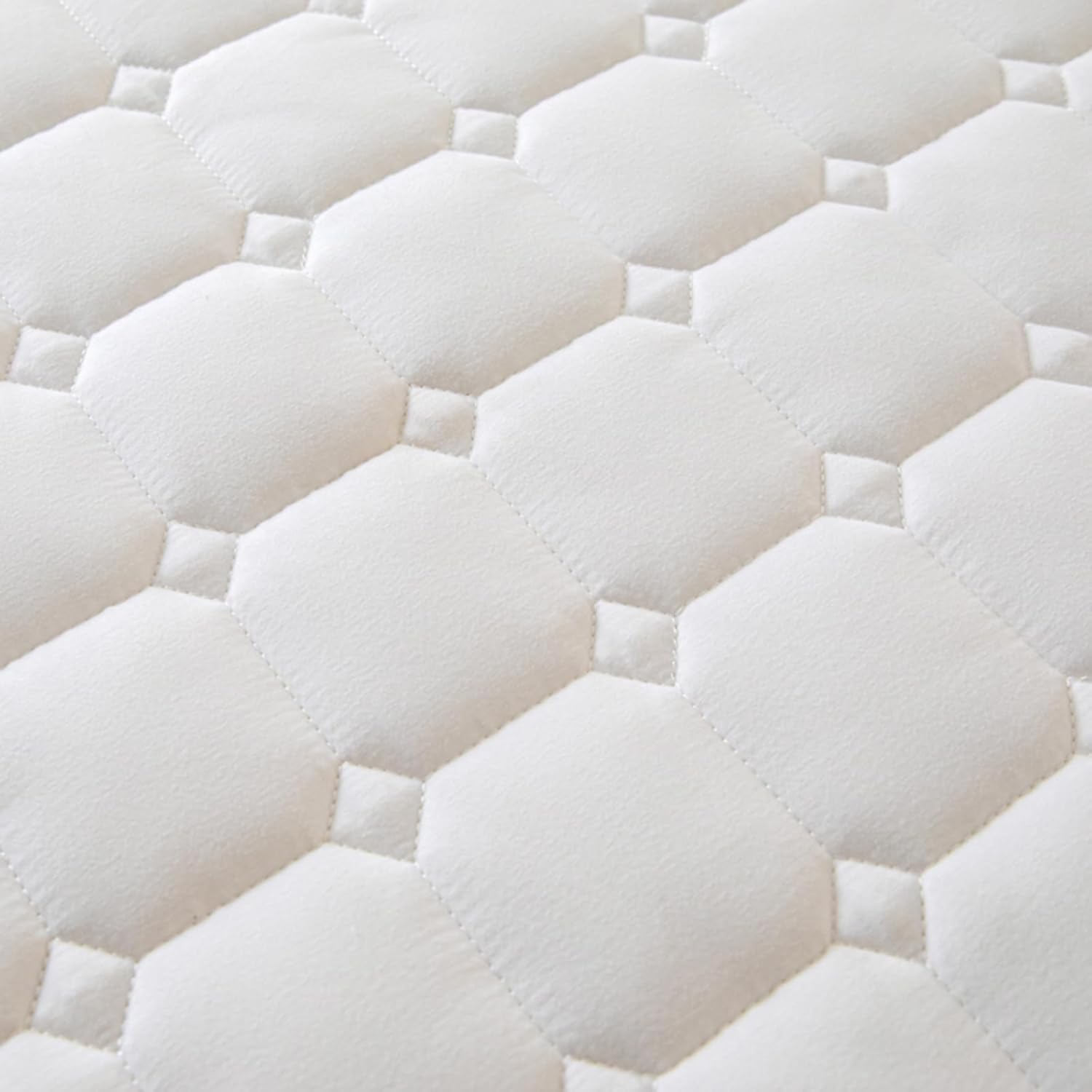 Fundas Colchon Acolchado Protector Colchón 150x200 135x190 105x190 180x200 con Cremallera Personalizable Transpirable Cubrecolchón Lavable(Blanco,160x200x20cm)