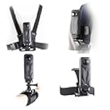 Accessories Kit for Insta 360 X5 X4 X3 X2, Chest Mount Head Strap Harness Backpack Clip Holder Wrist Strap, 360°Rotating Adapter + Quick Release for Insta360 One X5 X4 X3 Camera Accessory Bundle
