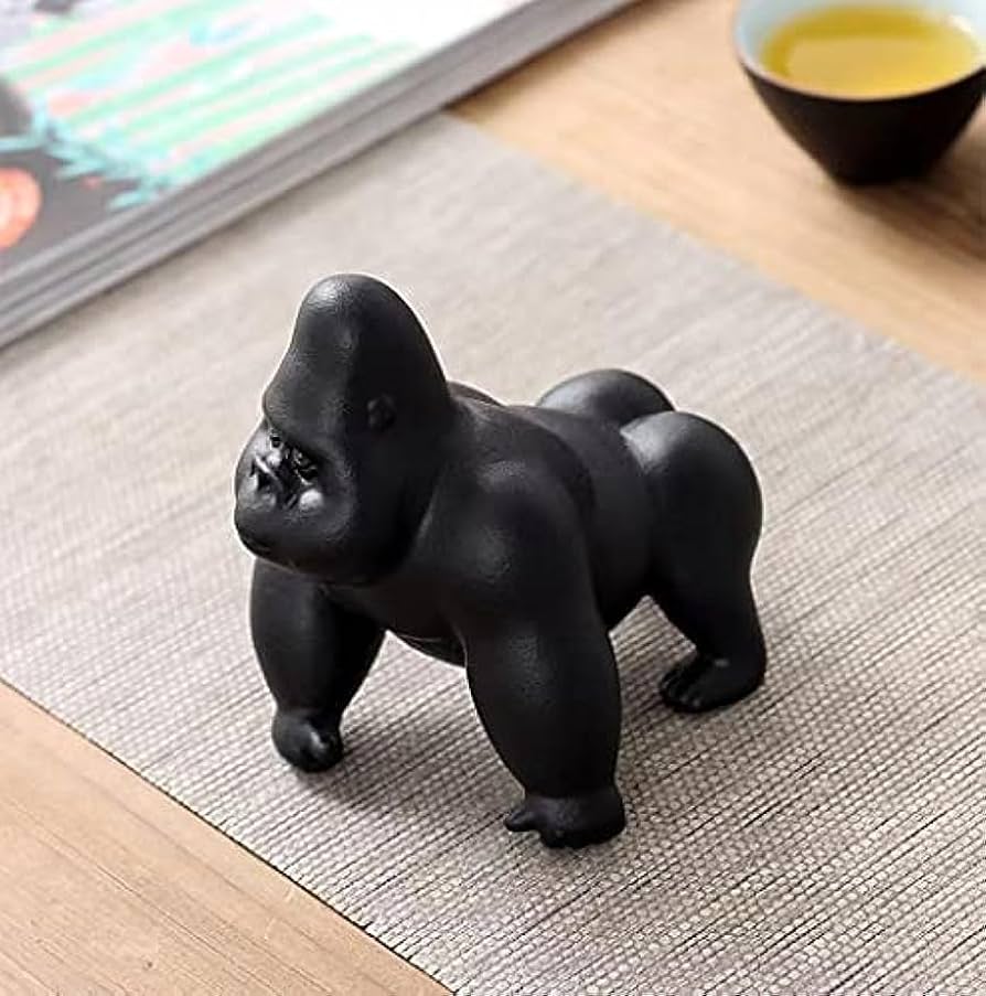 Amazon.co.jp: ゴリラ 置物 彫像 綺麗な置物 猿 オブジェ