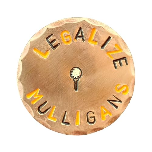 Legalize Mulligans Hand Stamped Copper Golf Ball Marker By Sunfish #TOP26