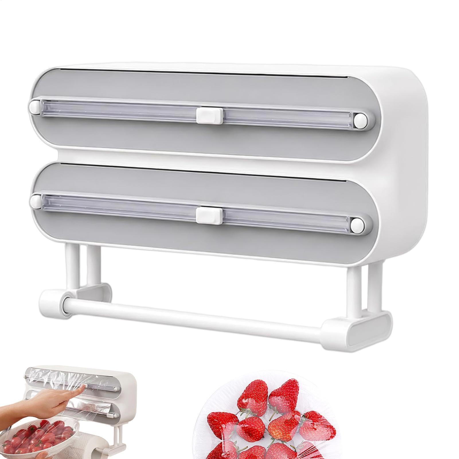 Dispensador Magnético de Papel de Aluminio Soporte Magnético para Rollos de