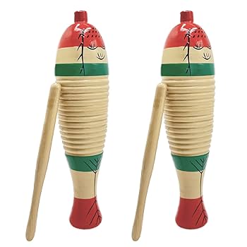 Amazon | Cheerock Guiro楽器 2個パック 木製 魚型 ラテン打楽器