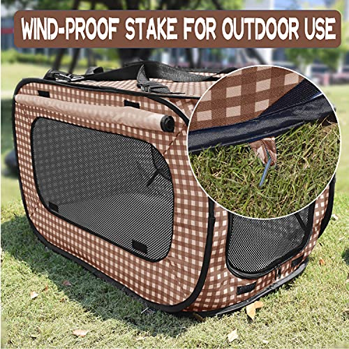 Rolscaler Portable Cat Cage Kennels For Cats Outdoor Travel, Portable Pop Up Cat Travel Cage, Portable Cat Condo, Cat Bed Collection For Medium Large Cats (Brown) #TOP3