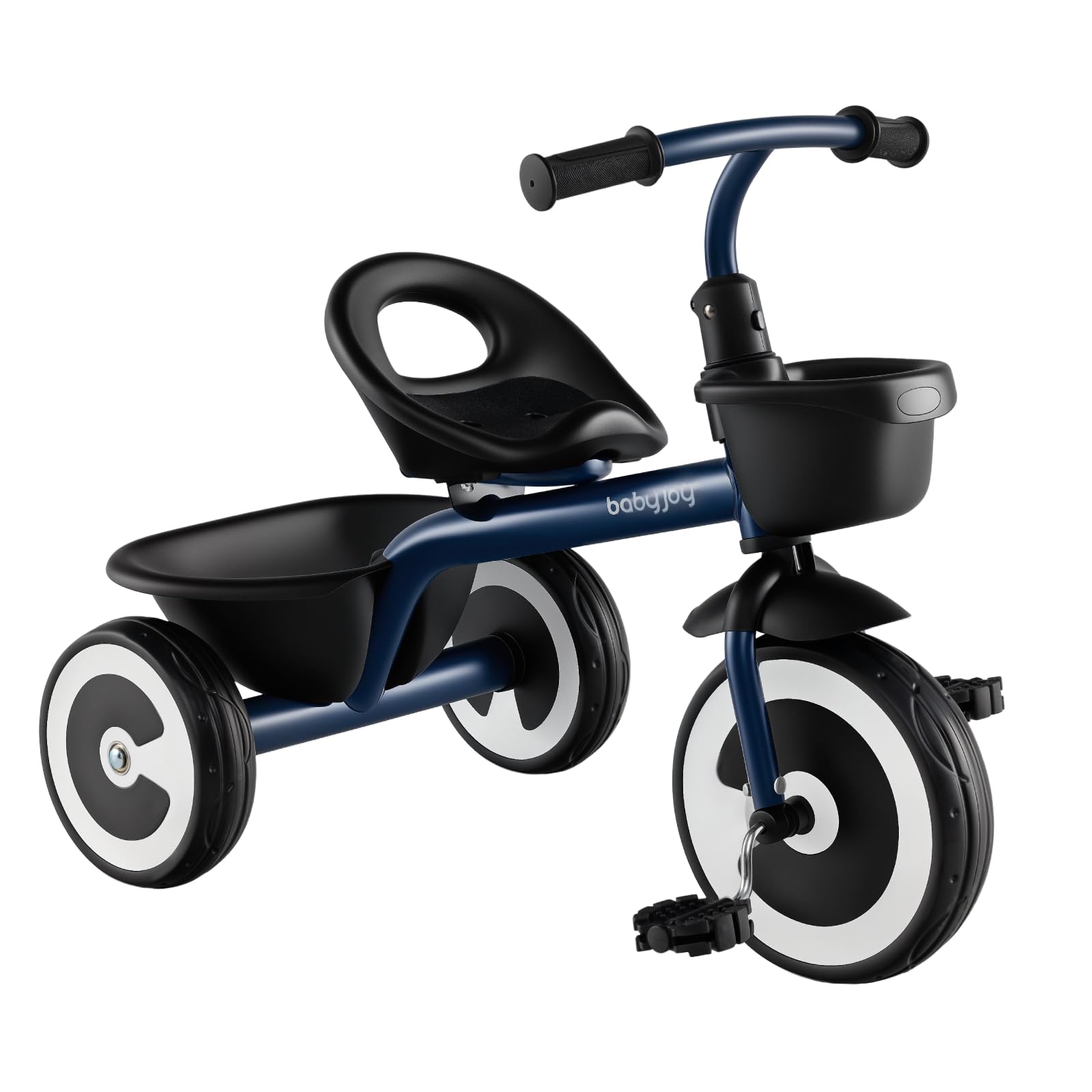 GYMAX Toddler Tricycle, 3 Wheel Kids Trike with Adjustable Seat, Front & Rear Storage Baskets and Heavy-Duty Carbon Steel Frame, Toddler Bike for Boys & Girls 1.5-5 Years Old — image 1