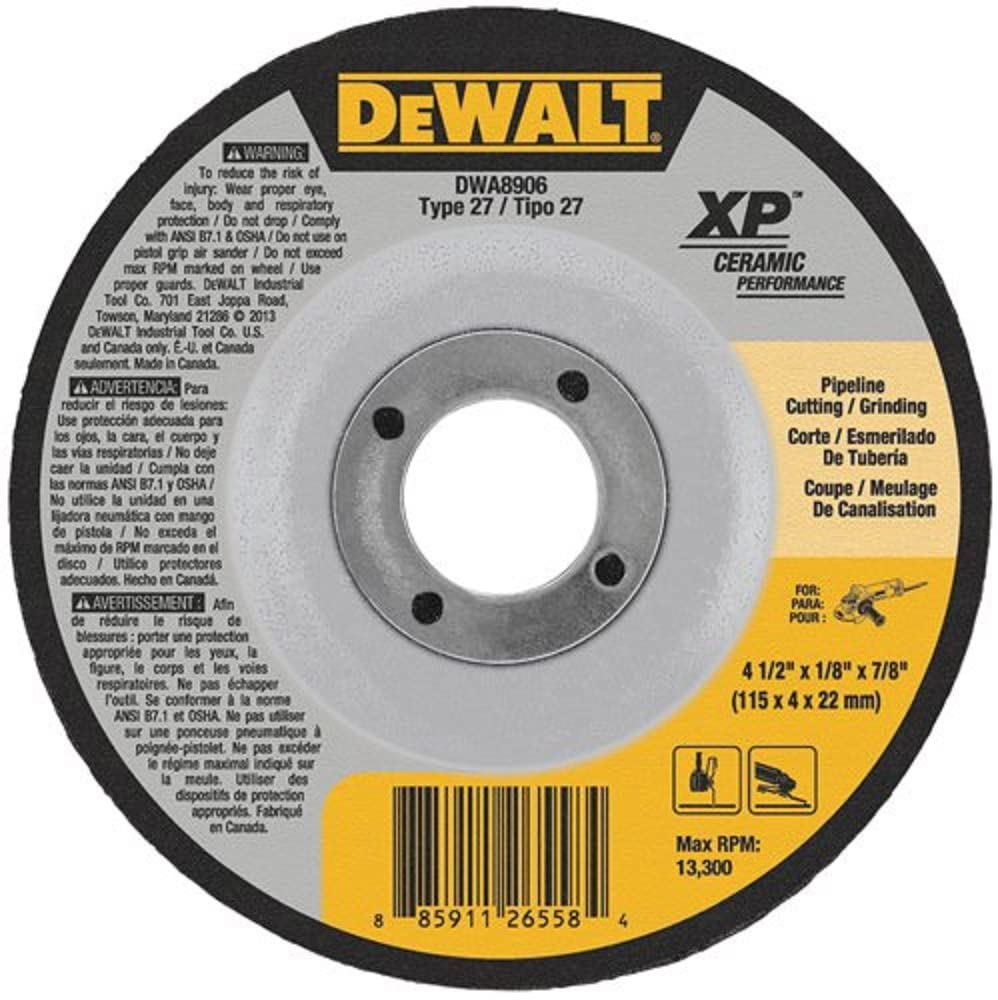 Dewalt dwa8906 Extended Performance Pipeline Schleifstifte 4–1/2 x 1/8 x 7/8 Keramik Schleifmittel