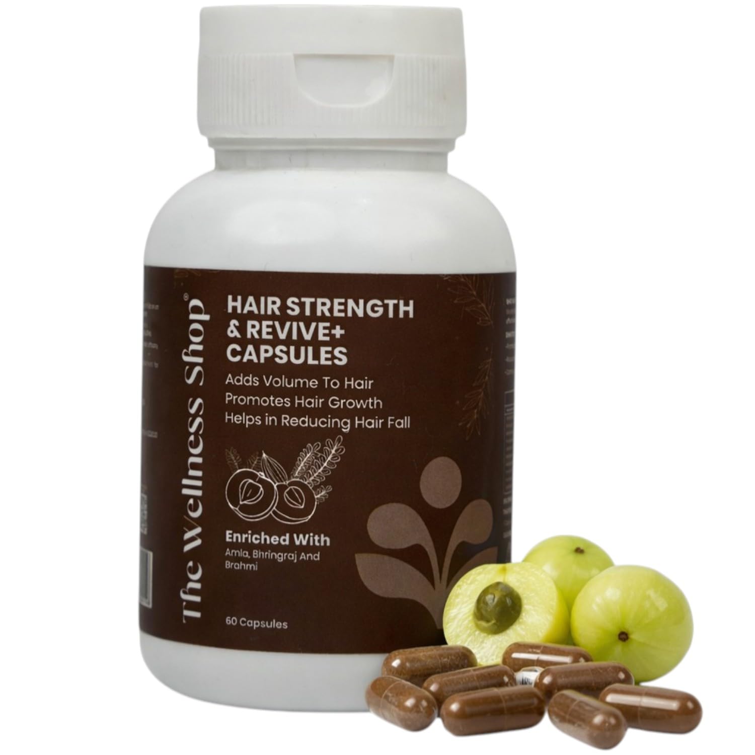 The Wellness Shop Hair Strength & Revieve+ Capsules (60 Count) | Control Hairfall, Healthier-Looking Hair | Ayurvedic Regrowth Supplement with Amla & Botanical Extracts, for Men & Women Use-image-47