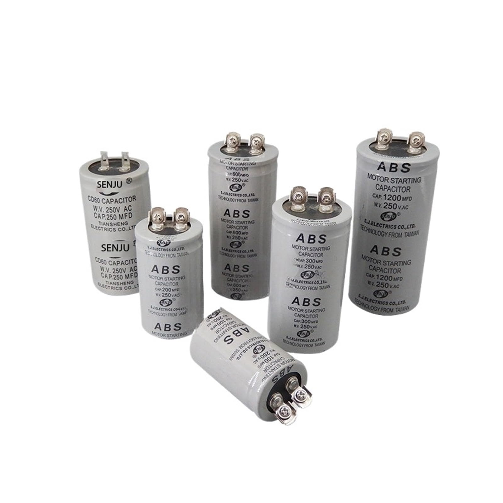 1 Uds CD60 condensador de arranque ABS-75MFD/100UF/150/200/300/400/600~1200UF 250V(1200uF 250V)