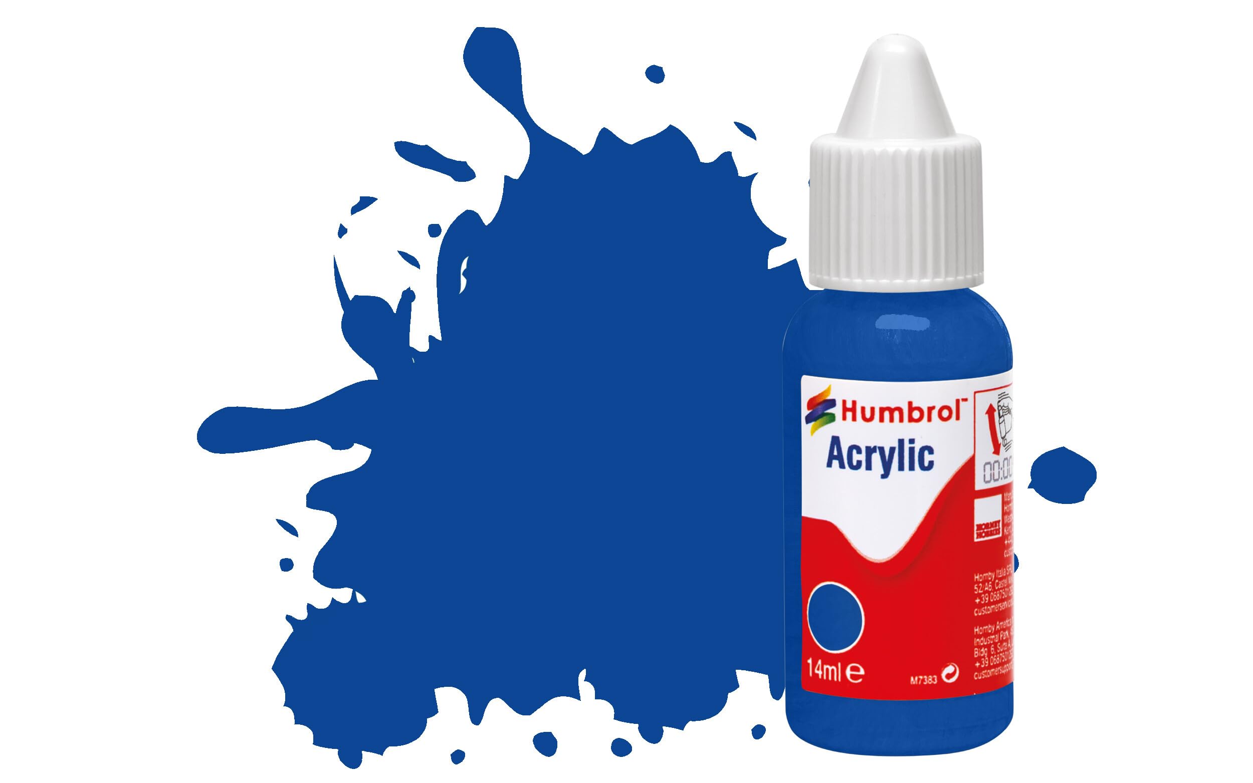 Humbrol Model Paint - DB0014 No 14 French Blue - Gloss (14ml), Acrylic Paints for Models, Plastic, Metal, Wood, Glass, Ceramics and More, Acrylic Touch Up Paint - Hobby Paint Bottle for Craft Kits