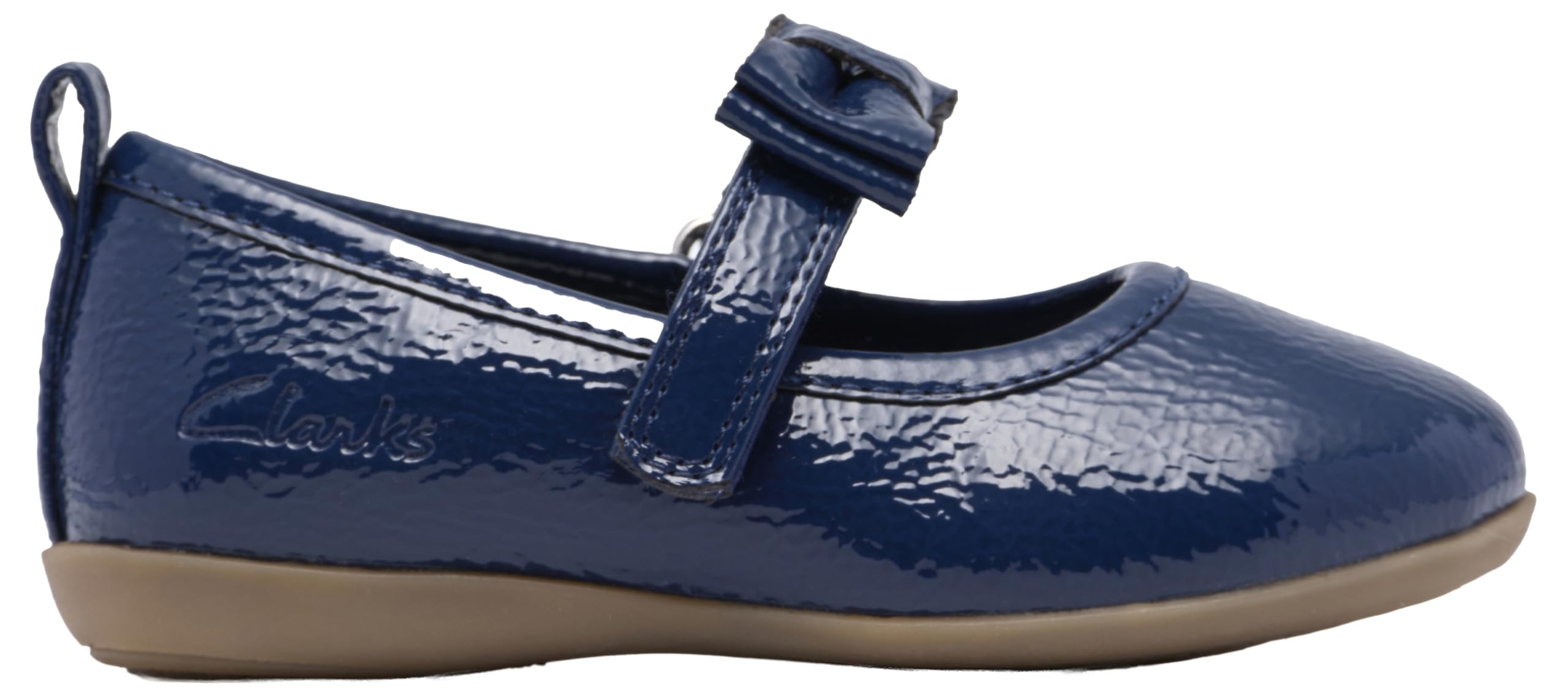 Clarks Charm Bow T. Childrens Navy Patent, 4