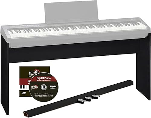 Roland Soporte de teclado electrónico KSC-70 para unidad de pedal KPD-70 paquete FP-30 y DVD instructivo de Austin Bazaar